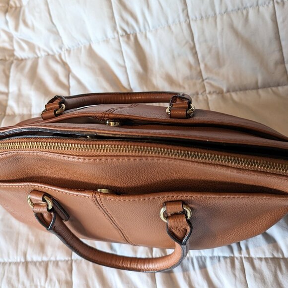 Like New Calvin Klein Leather Satchel - Picture 3 of 9